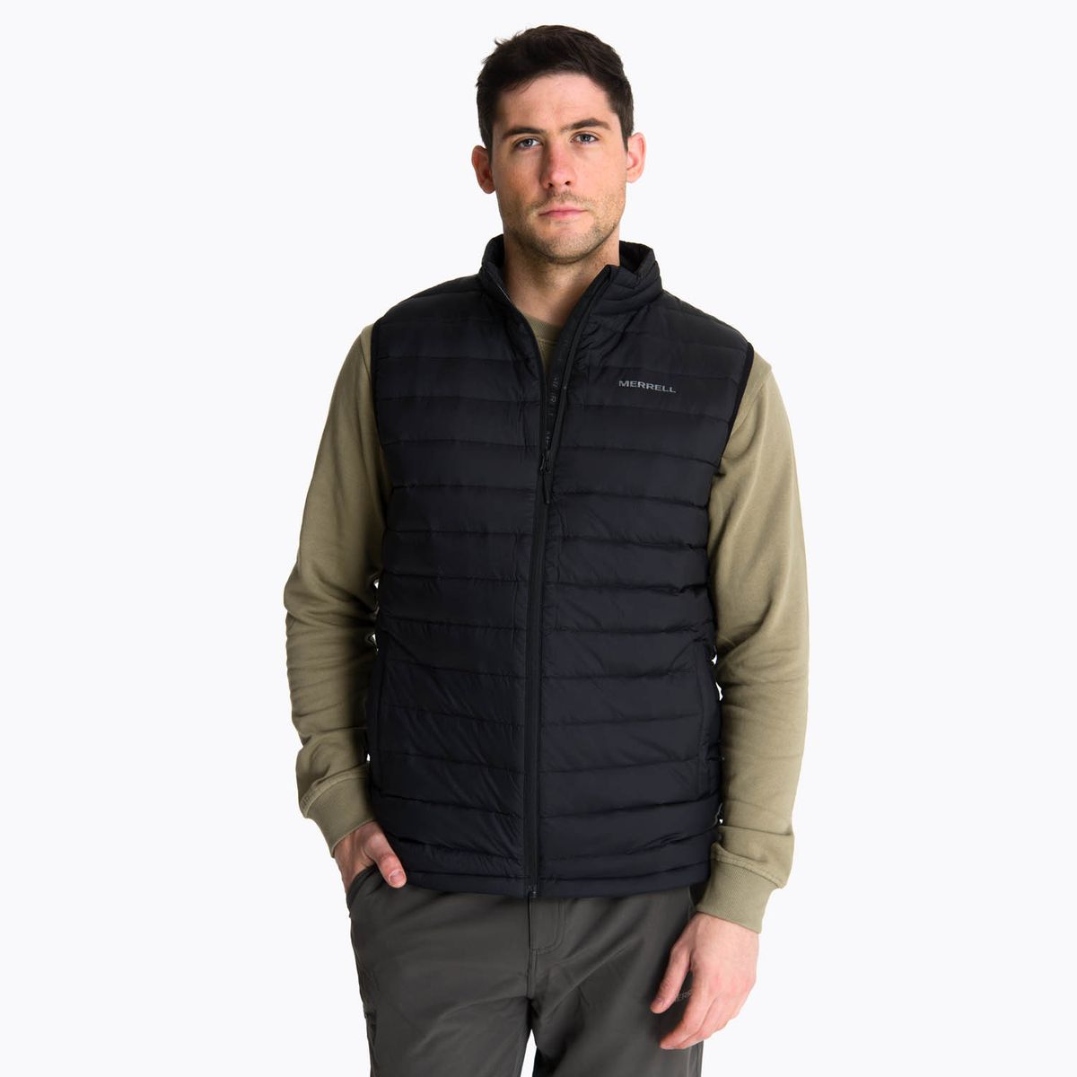 MERRELL - Parka Sin Mangas Hombre Taihape Negro MERRELL