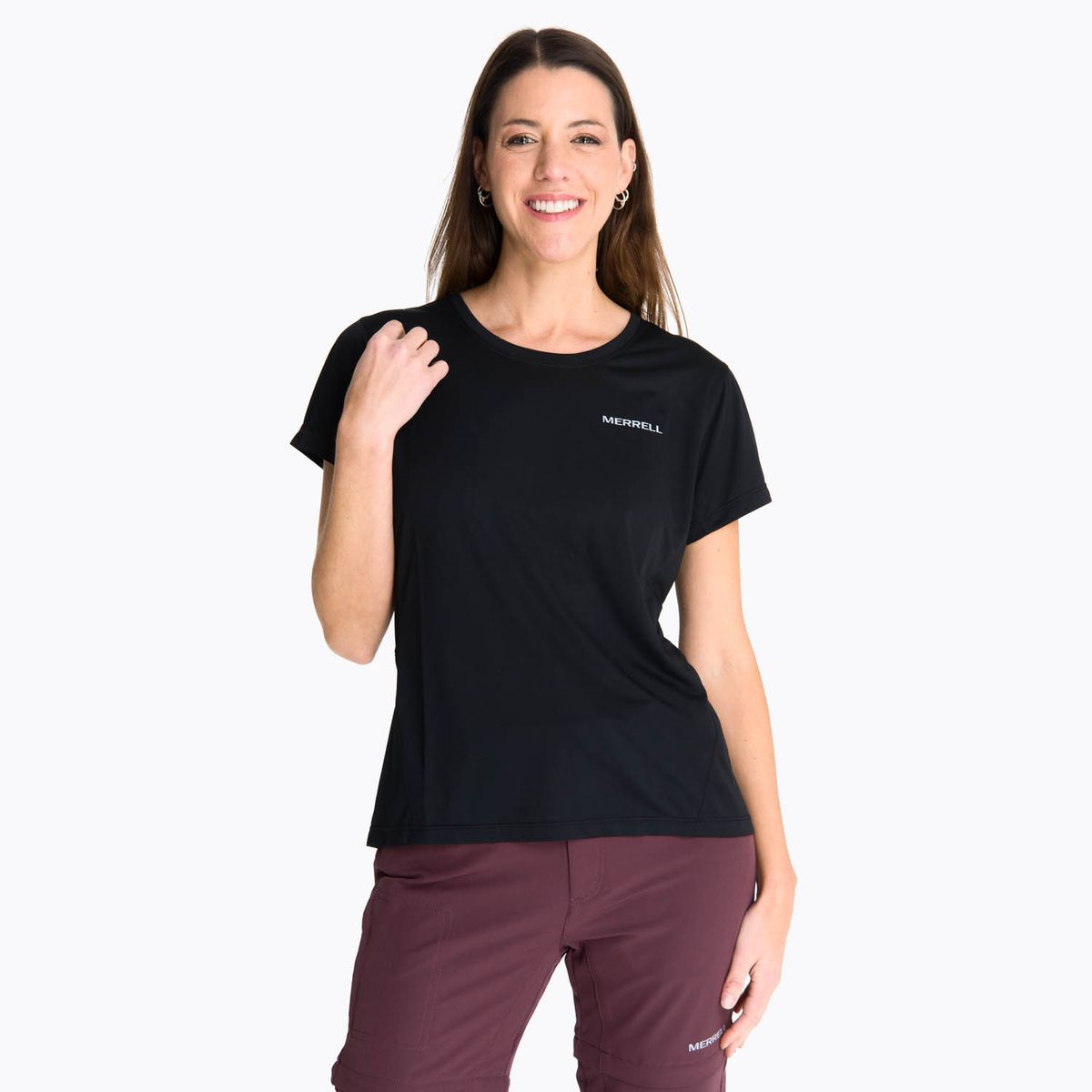 MERRELL - Polera Manga Corta Mujer Kiore Negro MERRELL