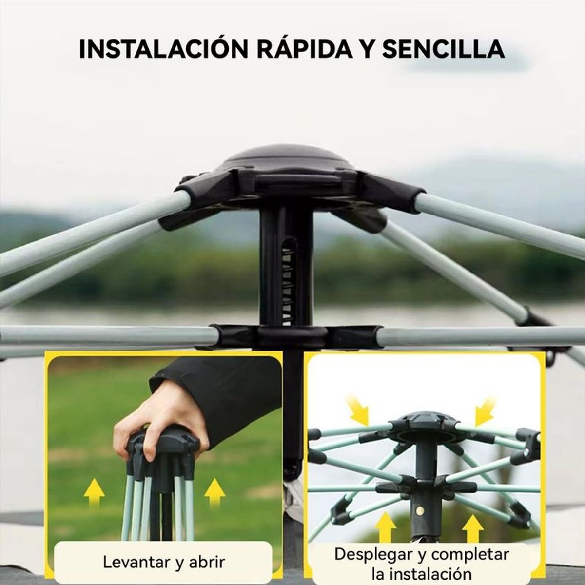 GENERICO - Carpa Camping Iglú adventure 6 Personas 240*240*160 Con Techo