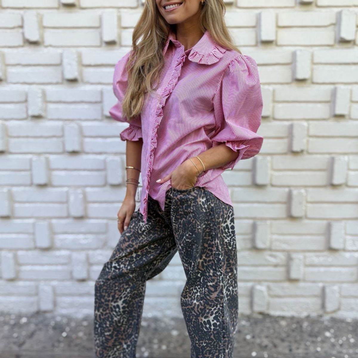 BLANCA SOFIA - JEANS BARREL LEOPARD