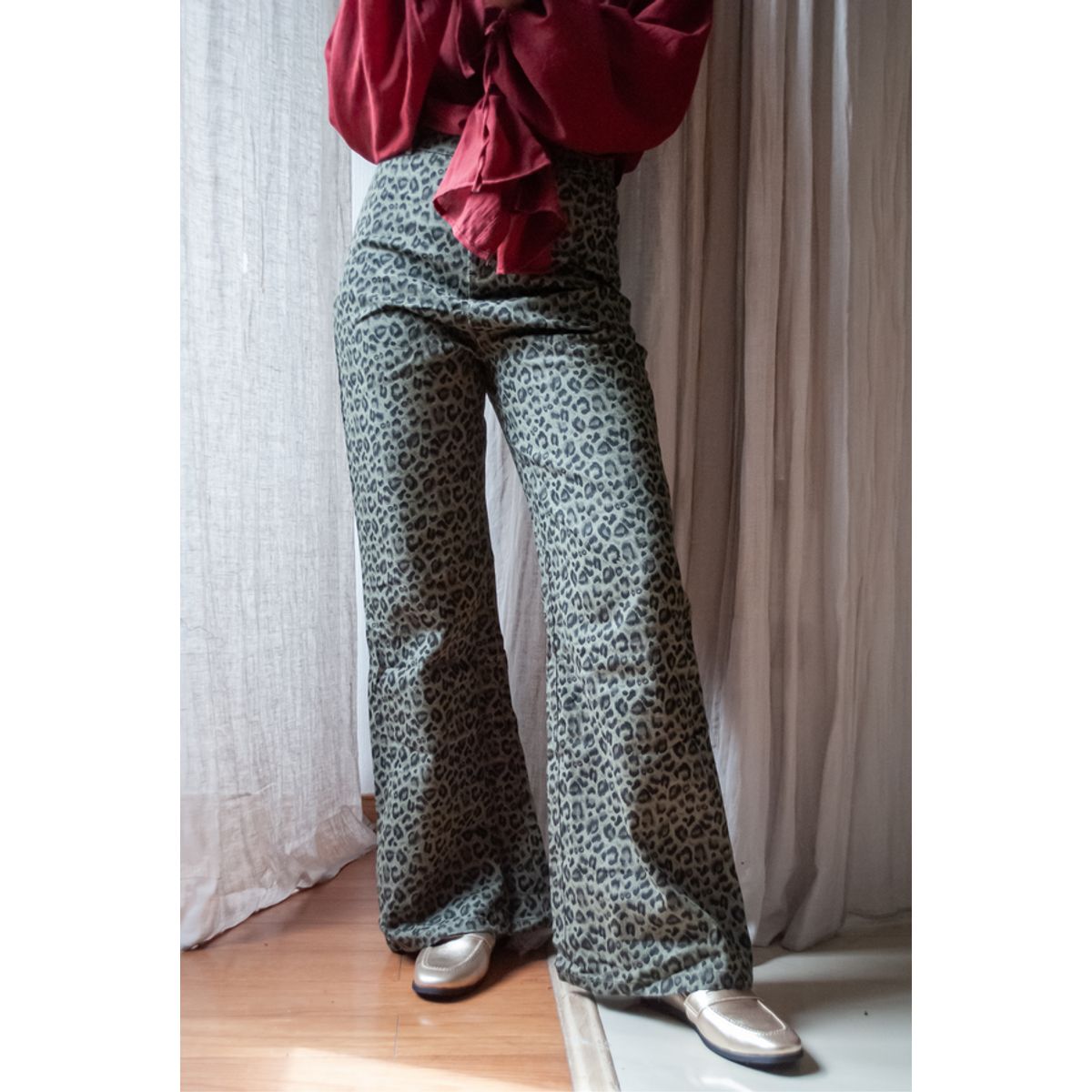 BLANCA SOFIA - Pantalón leopardo Green