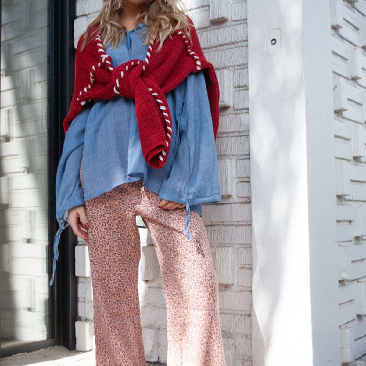 BLANCA SOFIA - Pantalón Leopardo Peach Pink