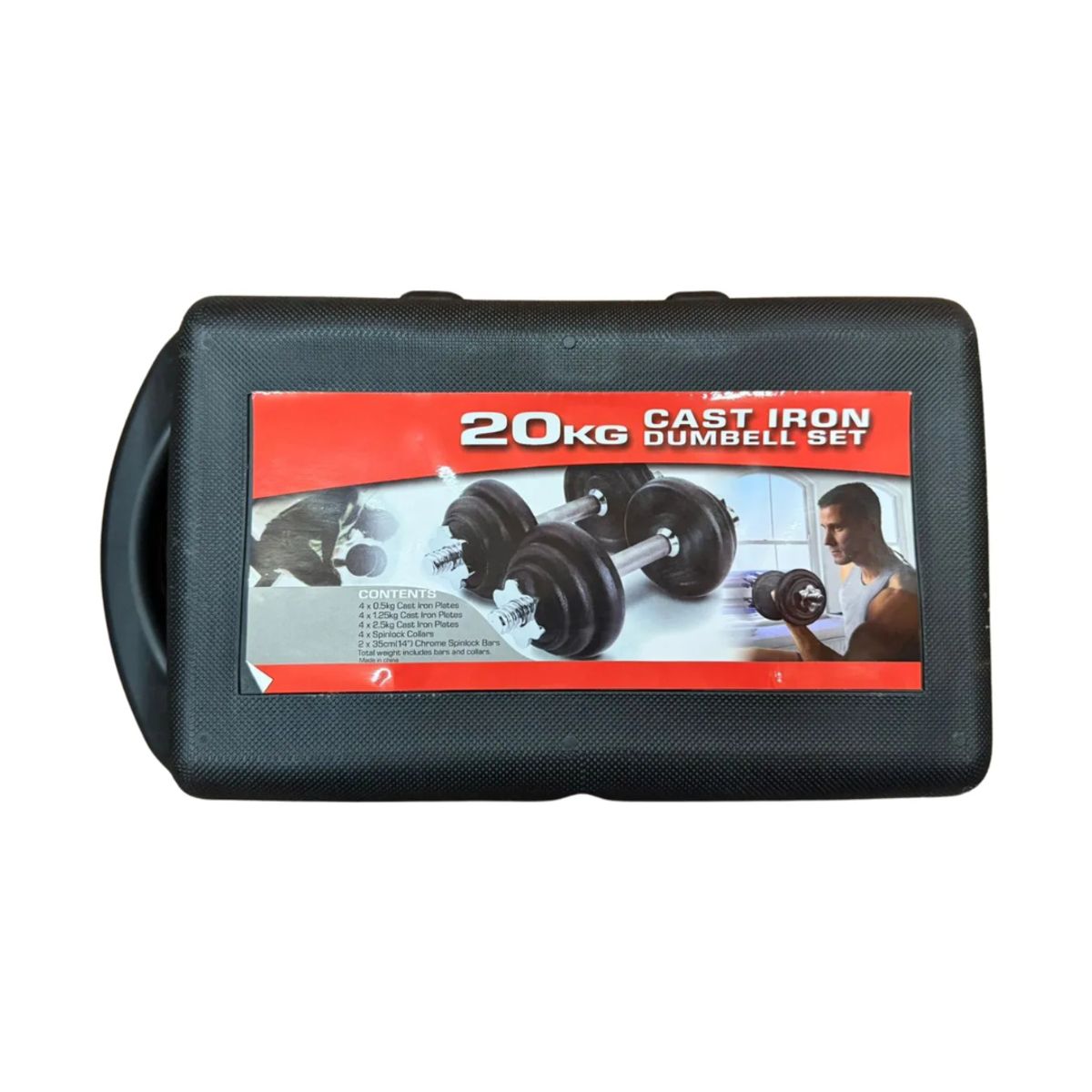 AK SPORT - Mancuernas AK Sport 20 Kg Negro – Set de Pesas Ajustables para Entrenamiento