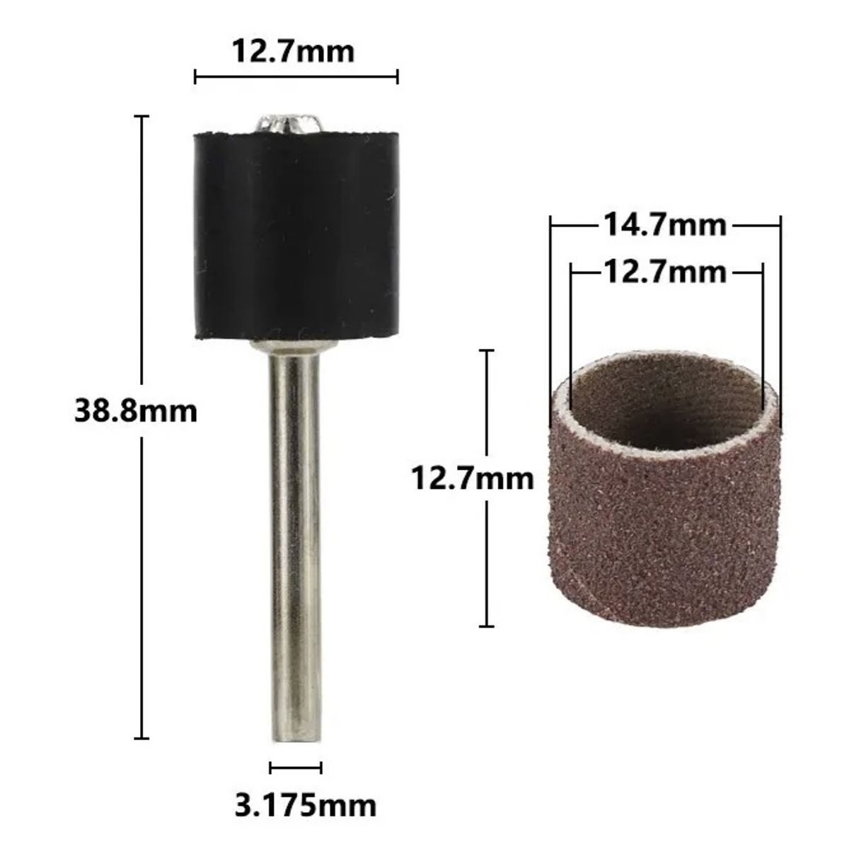 GENERICO - 100 Lijas Bandas Lijado para Rotativa Multiproposito Vastagos GRIT100