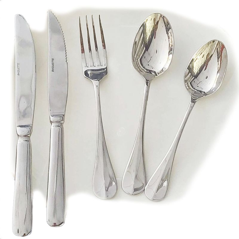 GENERICO - Set Cubertería Baguette 96 piezas