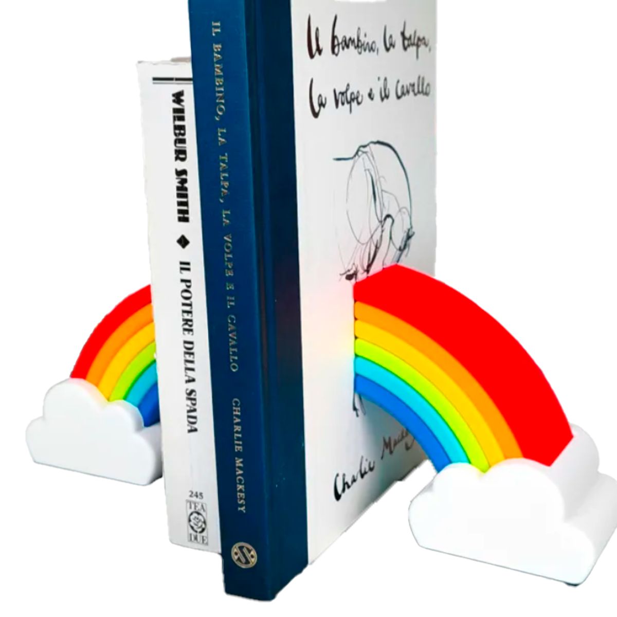 GENERICO - Decoración Sujeta libros - Arcoiris
