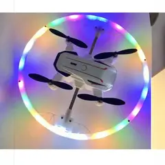 ANGELES DEL HOGAR - Mini Drone Stunt Cuadricoptero Para Niños Con Aro De Luz Rgb