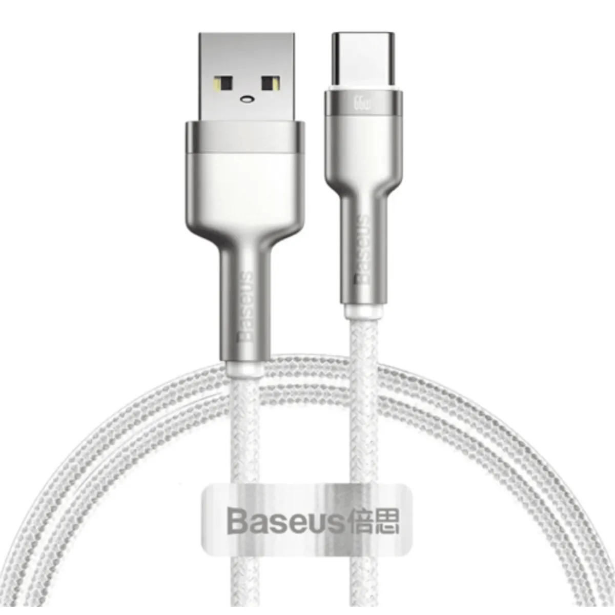 BASEUS - Cable USB-C a USB-A Carga Rápida 66w 2 Metros Baseus - Blanco