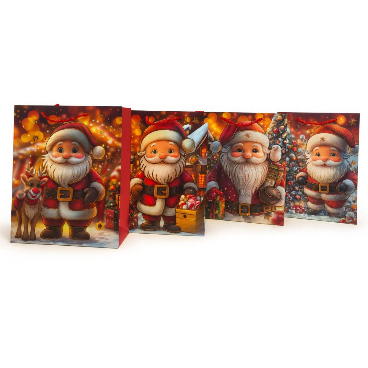 GENERICO - 12 Bolsas De Regalo Premium Carton Con Brillo 31x40cm