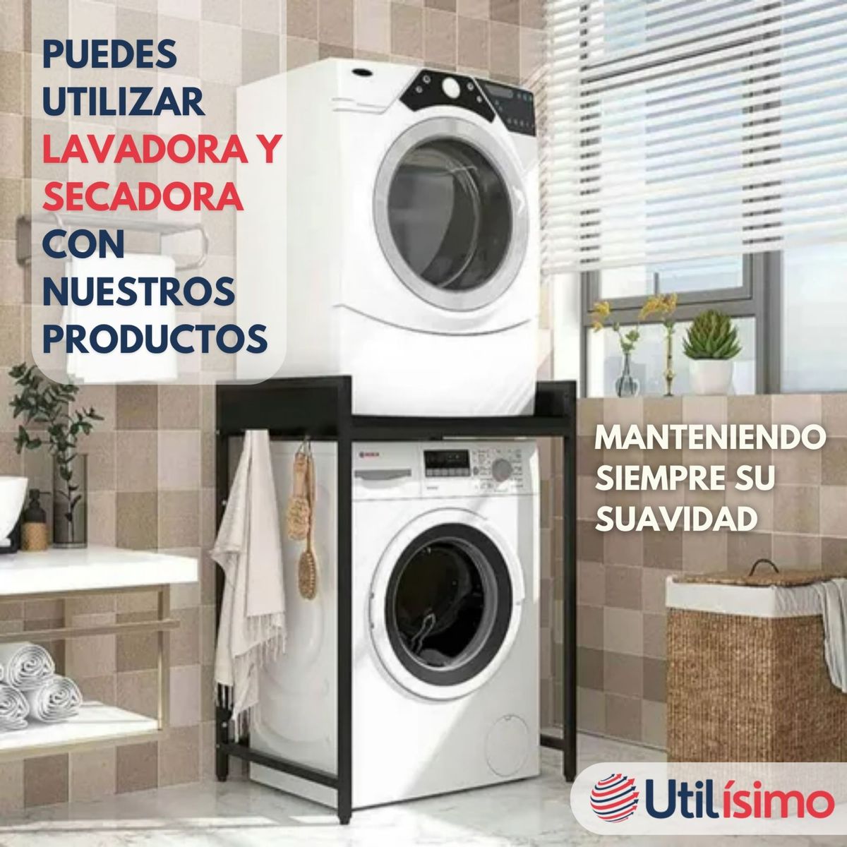 UTILISIMO - Polera Camiseta 100% Algodón Premium Manga Corta Básico Negro Mujer