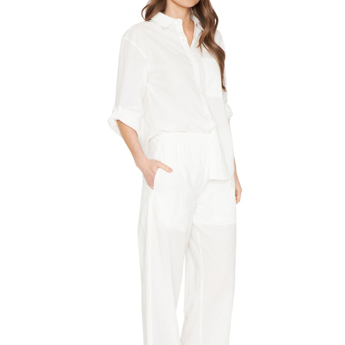 JACINTA TIENDA - Pantalón Lino Ame blanco Jacinta Tienda