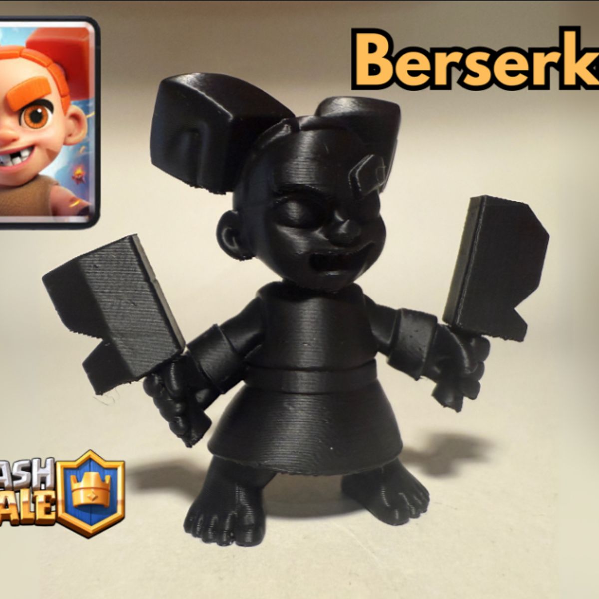GENERICO - Figura Decorativa Bárbaro de Élite Clash Royale