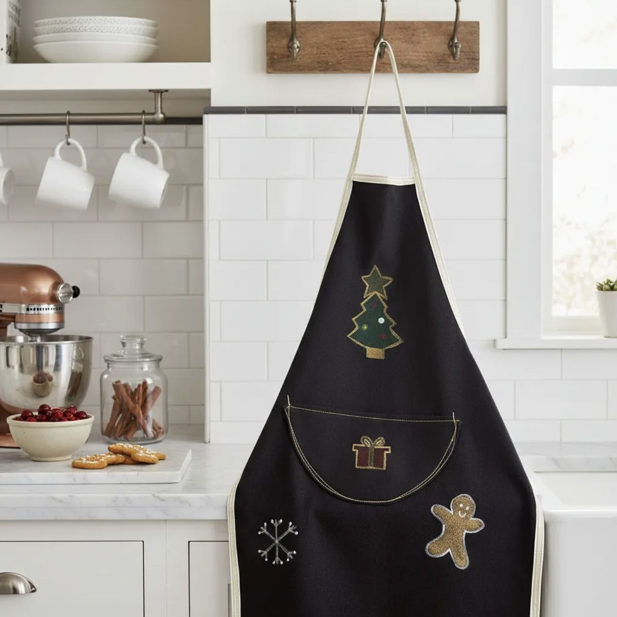 HAOKIDS - Delantal cocina navidad niño/a 3 a 7. Impermeable producto nacional