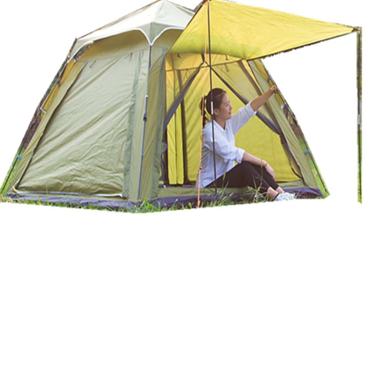 GENERICO - Tienda Carpa Para Camping 5p Armado Automático 220x220x160cm