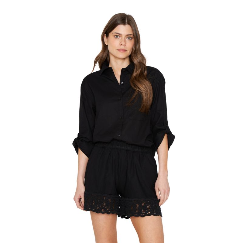 JACINTA TIENDA - Short Lino Ame negro Jacinta Tienda