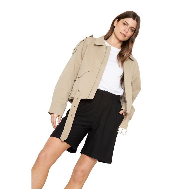 JACINTA TIENDA - Chaqueta Aviadora Cotton crudo Jacinta Tienda