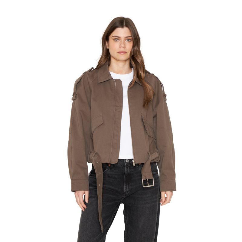 JACINTA TIENDA - Chaqueta Aviadora Cotton café Jacinta Tienda