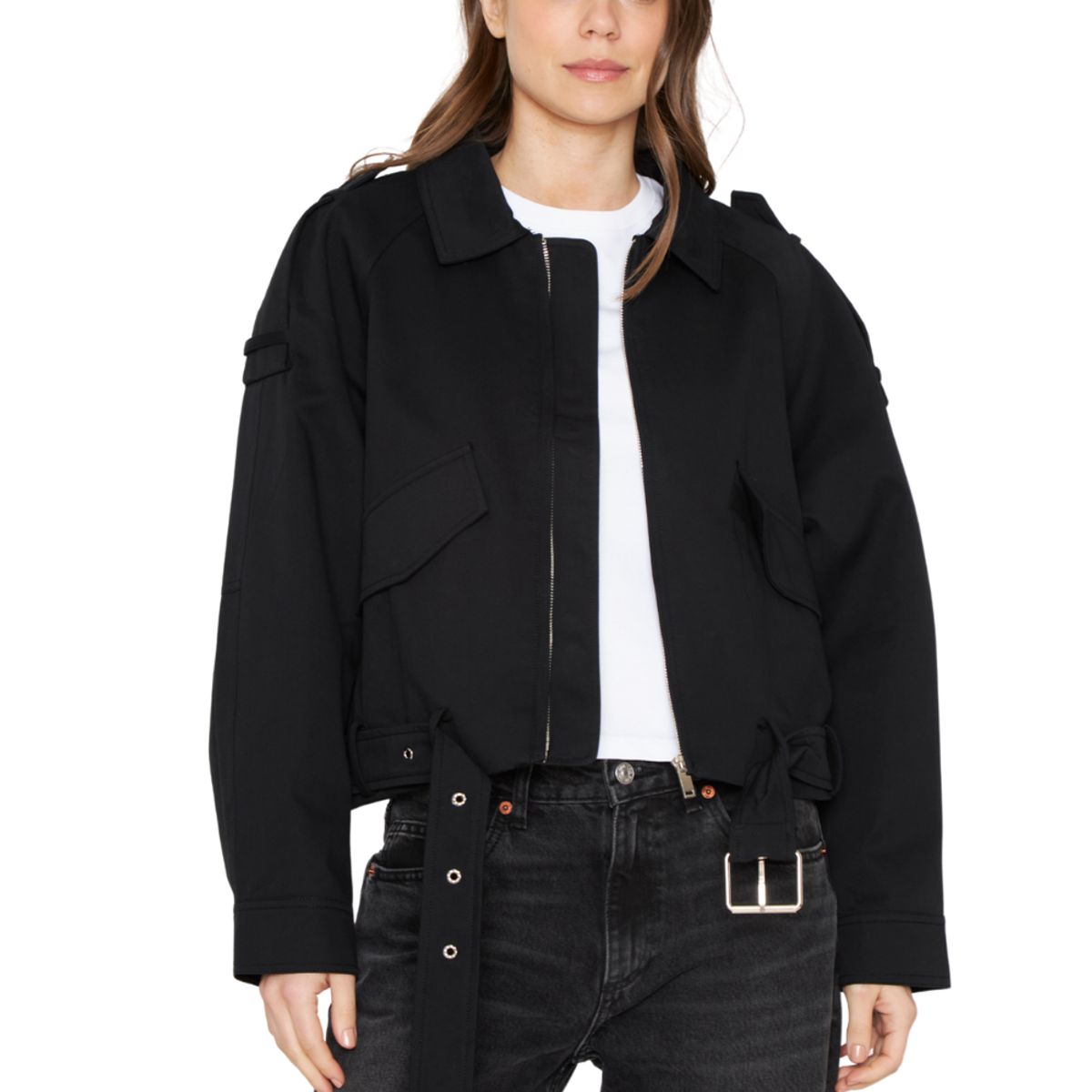 JACINTA TIENDA - Chaqueta Aviadora Cotton negra Jacinta Tienda