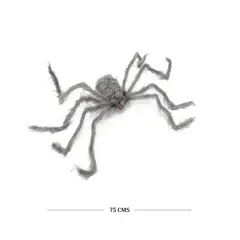 HALLOWEEN - ARAÑA GRIS PELUDA 75CM