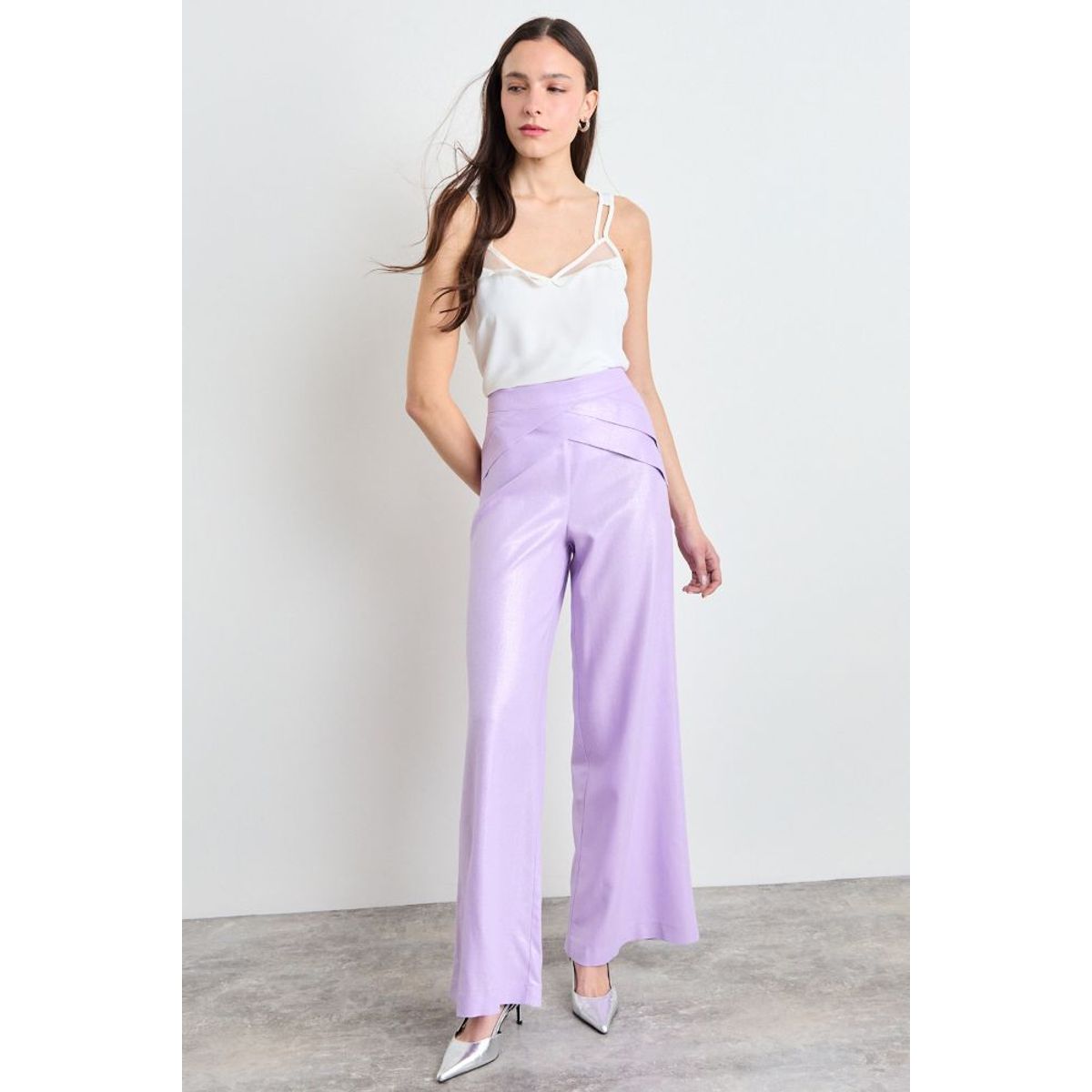 IO - Pantalon Liso Mujer Morado Io