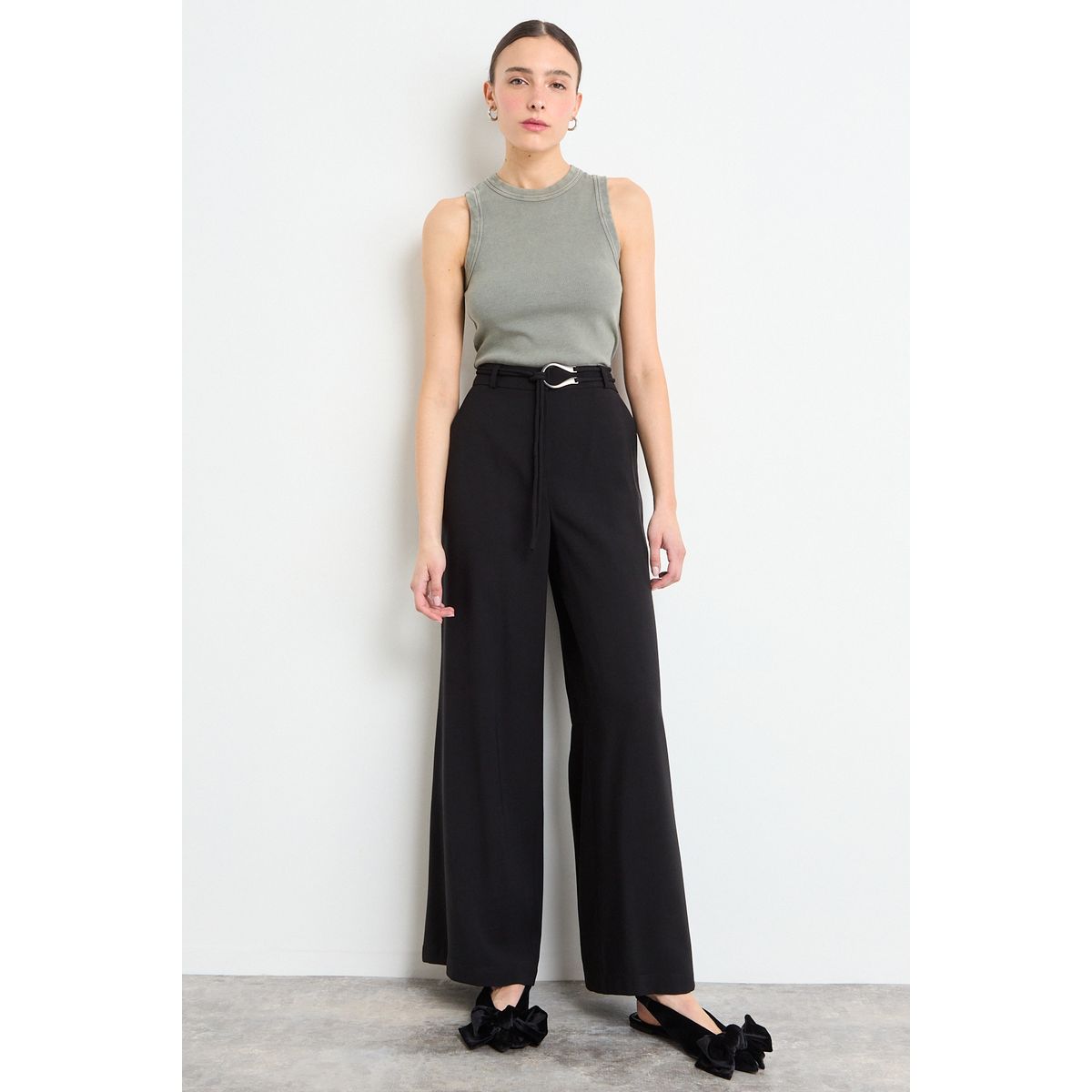 IO - Pantalon Liso Mujer Negro Io