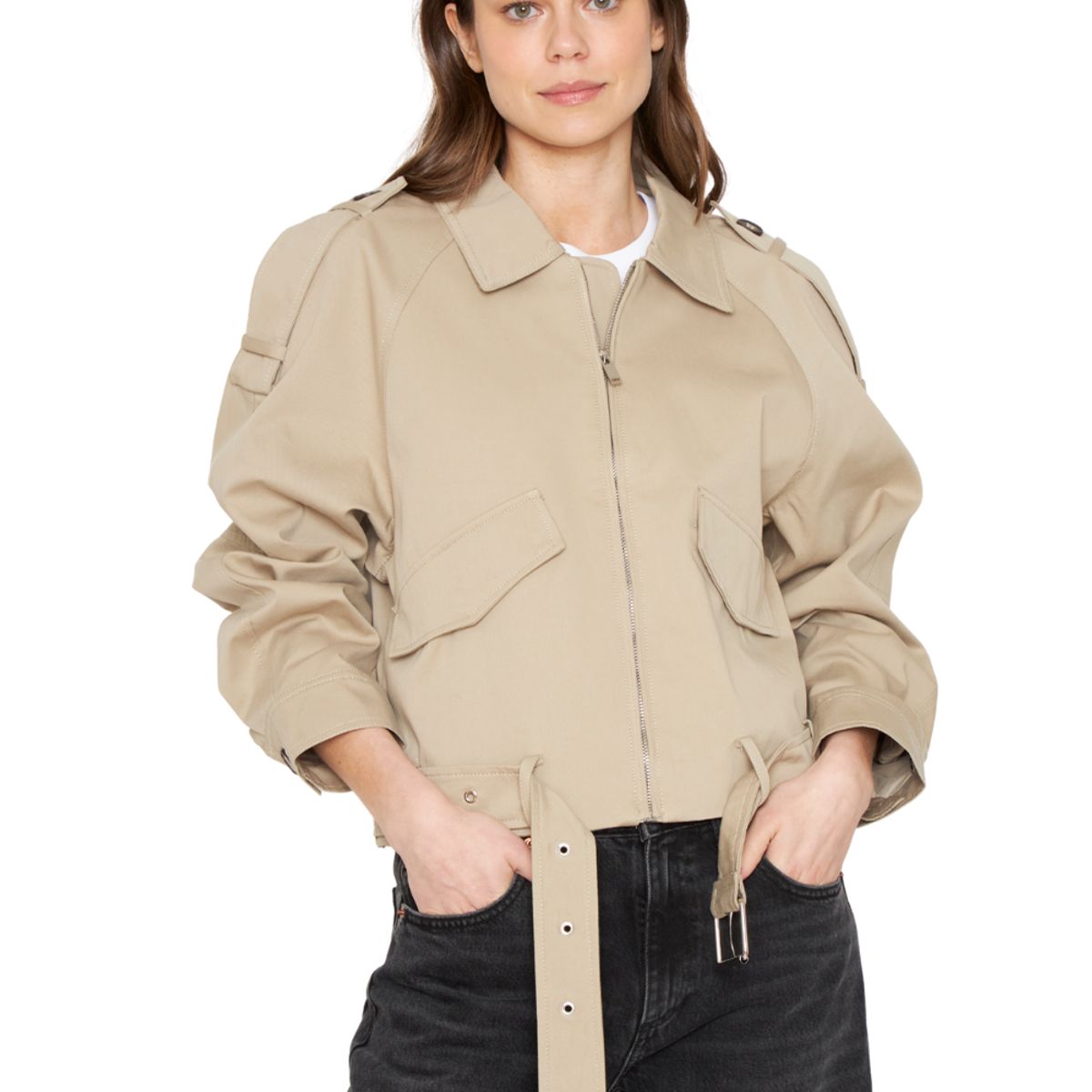 JACINTA TIENDA - Chaqueta Aviadora Cotton crudo Jacinta Tienda