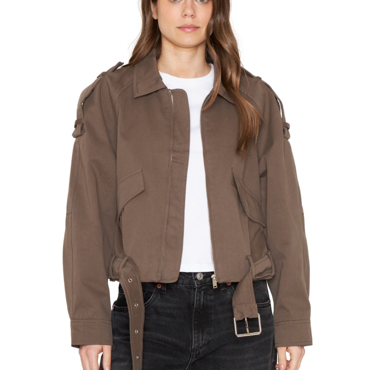 JACINTA TIENDA - Chaqueta Aviadora Cotton café Jacinta Tienda