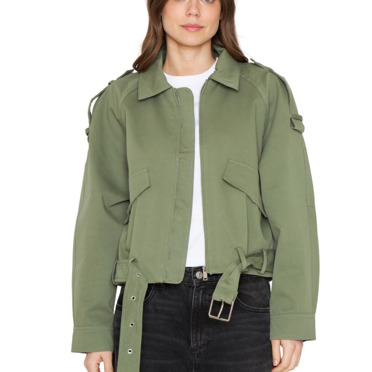JACINTA TIENDA - Chaqueta Aviadora Cotton verde Jacinta Tienda