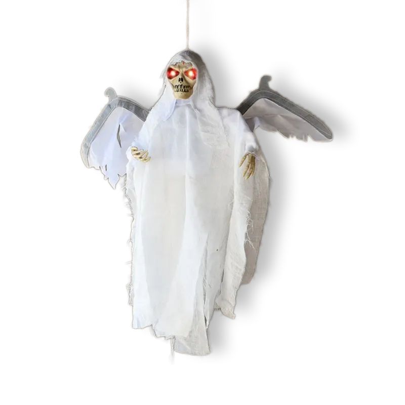 HALLOWEEN - FANTASMA CON ALAS ANIMATRONICS BLANCO