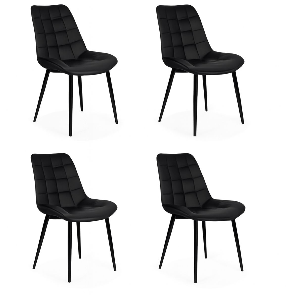 CORI CORI - Pack 4 Sillas Capitonne Top Black