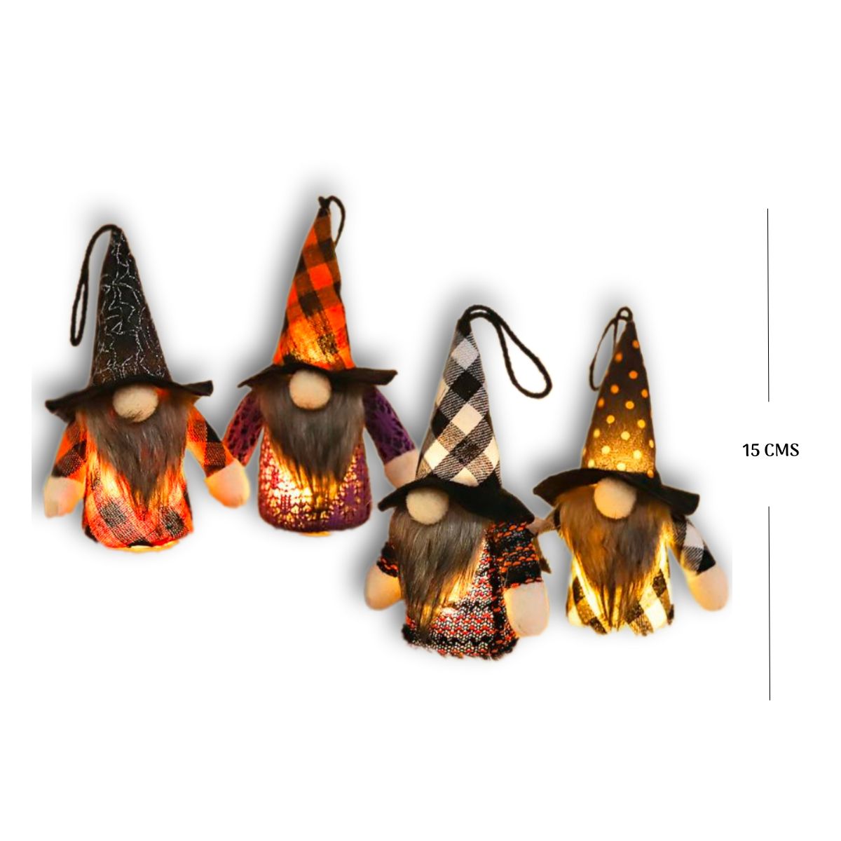 HALLOWEEN - FAMILIA GNOMO HALLOWEEN CON LUZ LED