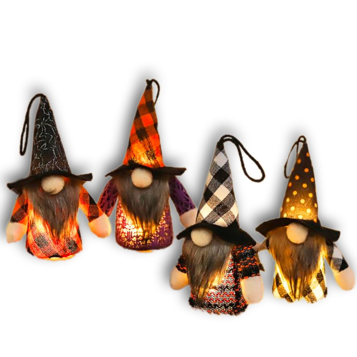 HALLOWEEN - FAMILIA GNOMO HALLOWEEN CON LUZ LED