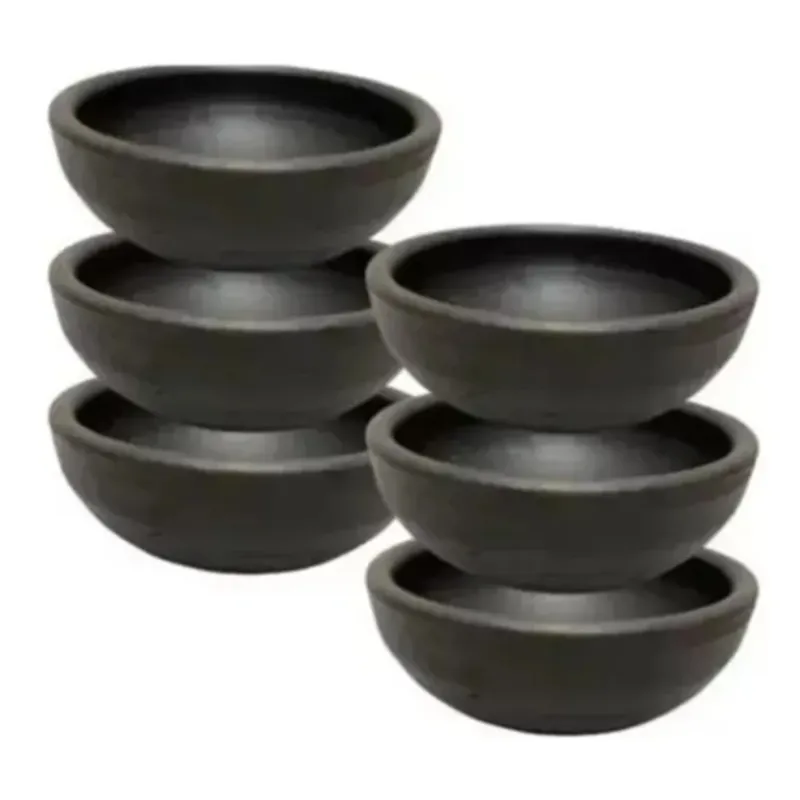 GENERICO - Pack 6 Platos Pocillos De Greda 15 Cm Pastelera Multiuso Greda