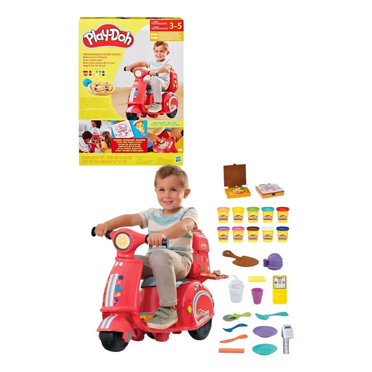 PLAY DOH - Moto Scooter Repartidora De Pizzas Juguete
