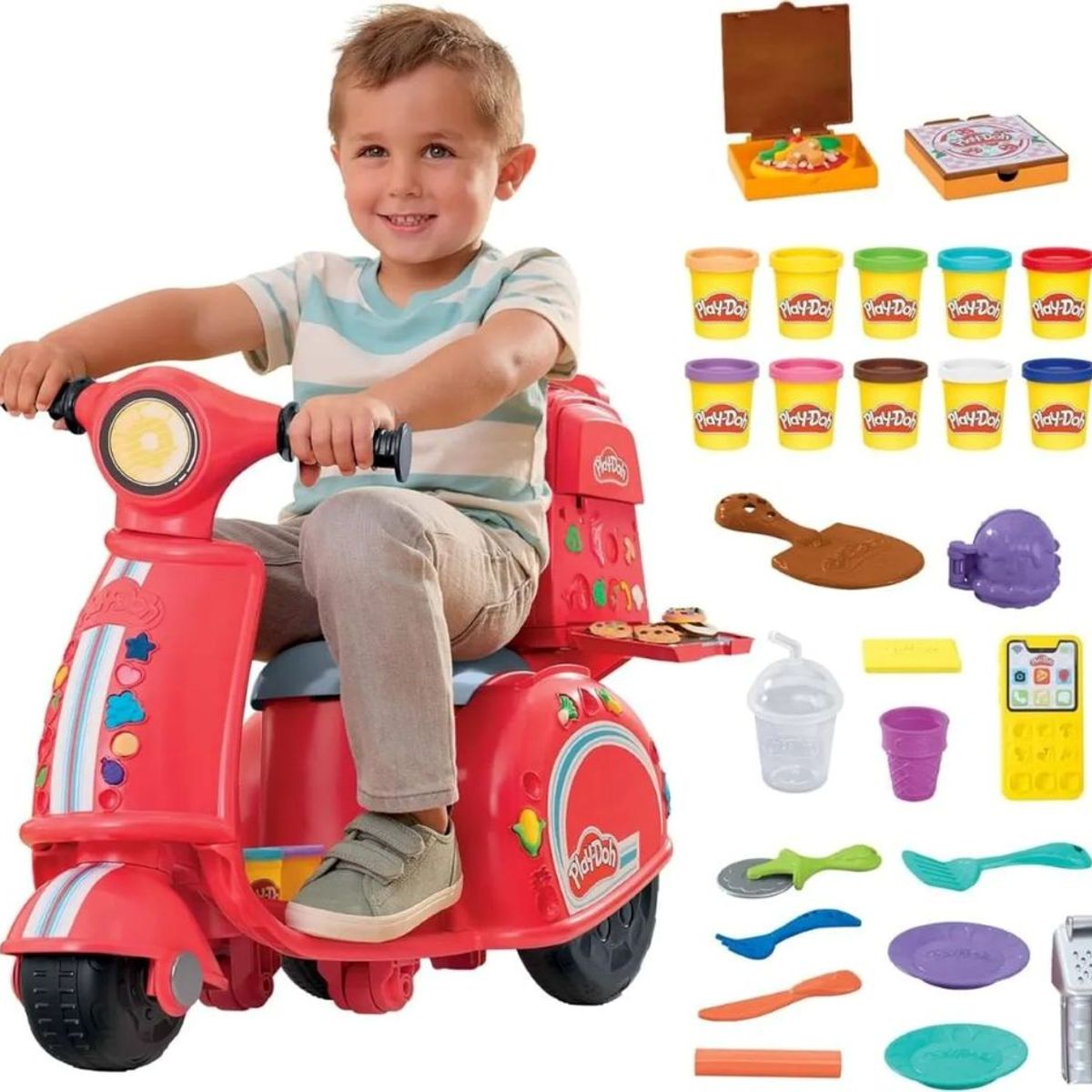 PLAY DOH - Moto Scooter Repartidora De Pizzas Juguete