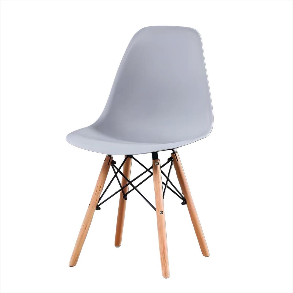 ACTUAL - Silla Eames con Patas de Madera Estilo Nórdico Moderno