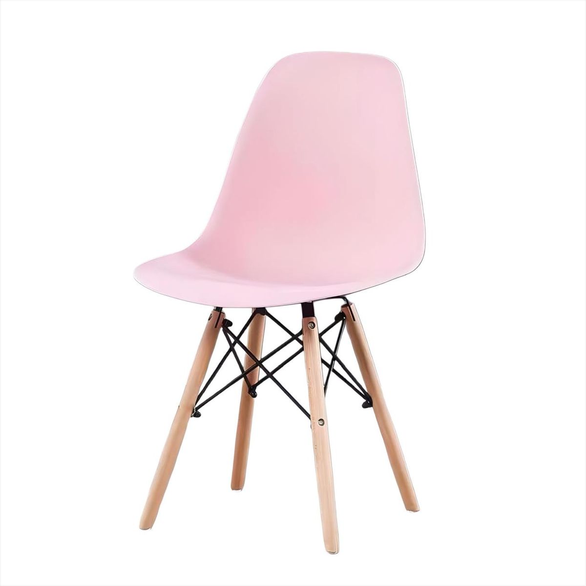 ACTUAL - Silla Eames con Patas de Madera Estilo Nórdico Moderno