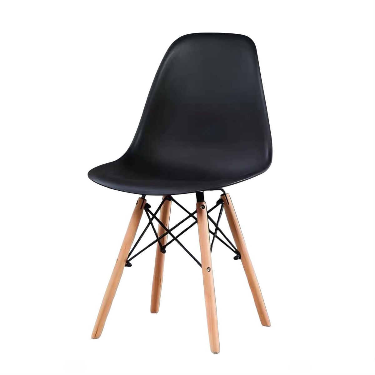 ACTUAL - Silla Eames con Patas de Madera Estilo Nórdico Moderno