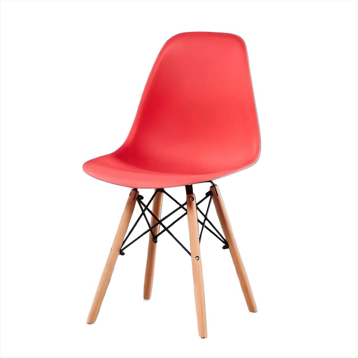 ACTUAL - Silla Eames con Patas de Madera Estilo Nórdico Moderno