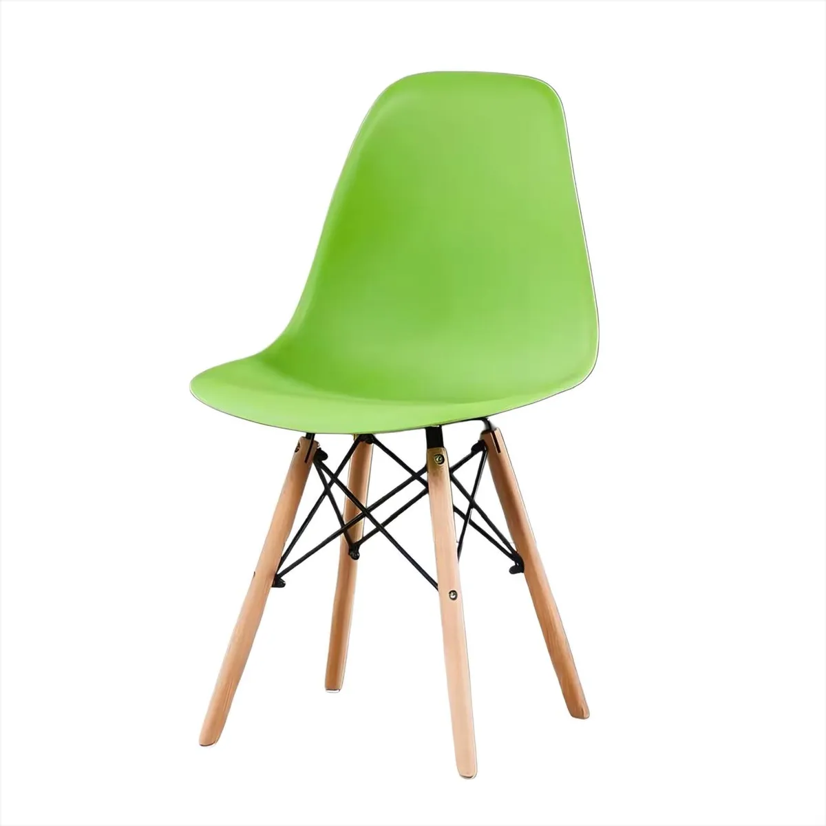 ACTUAL - Silla Eames con Patas de Madera Estilo Nórdico Moderno