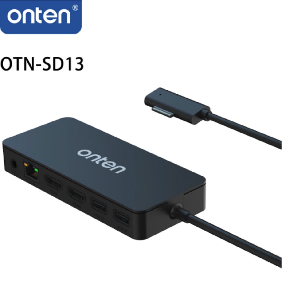 ONTEN - Hub Surface 2xHDMI/RJ45/2xUSB 3.0/2xUSB 2.0/QC 3.0/Jack 3.5mm/USB-C/DC 5.5/SD 3.0 Onten