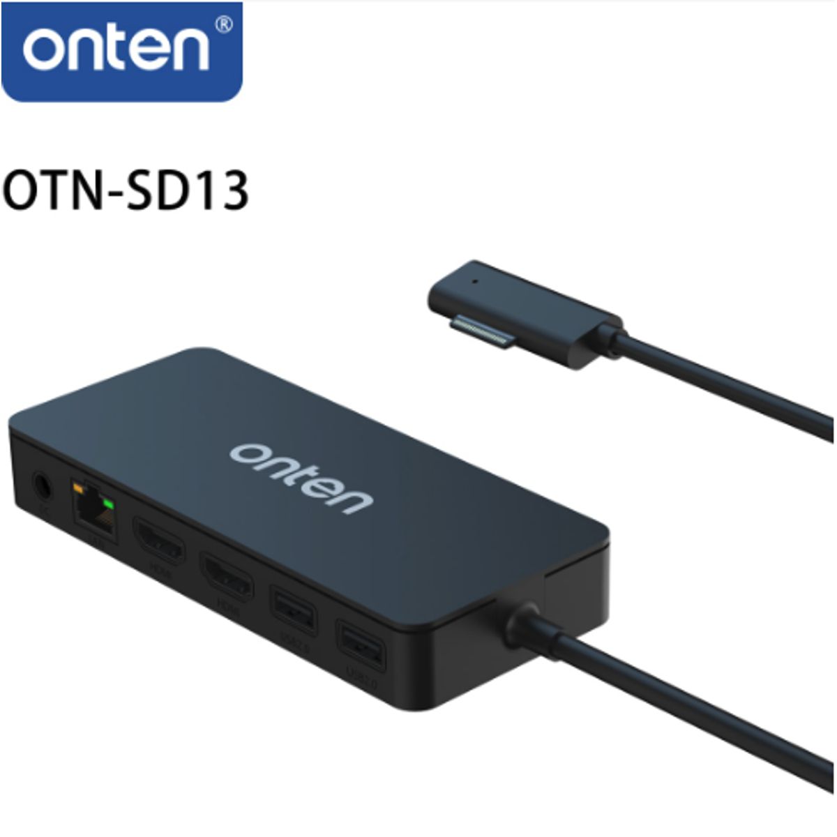 ONTEN - Hub Surface 2xHDMI/RJ45/2xUSB 3.0/2xUSB 2.0/QC 3.0/Jack 3.5mm/USB-C/DC 5.5/SD 3.0 Onten