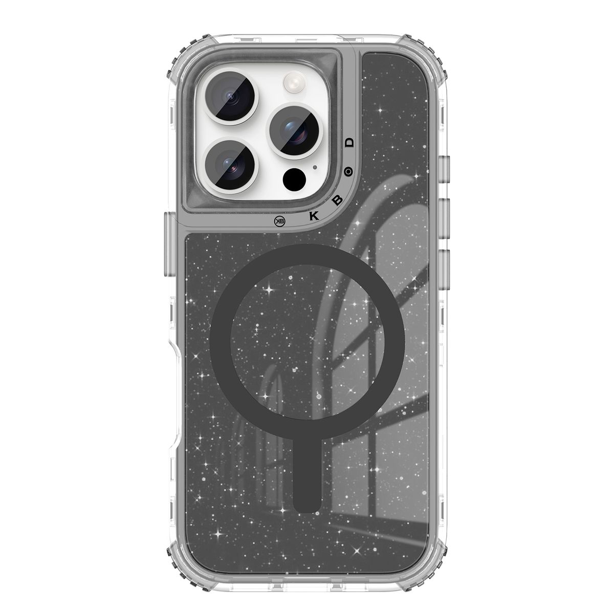 KBOD - Carcasa 360 Magnética De Brillo Kbod Urban Play Metallic Para iPhone 16 Negro