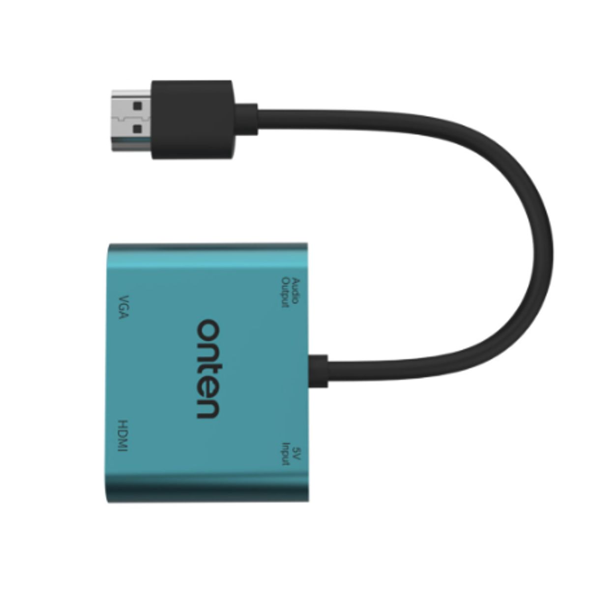 ONTEN - Hub 4 en 1 HDMI a HDMI/VGA/Jack 3,5 mm/USB-C Hembra Onten