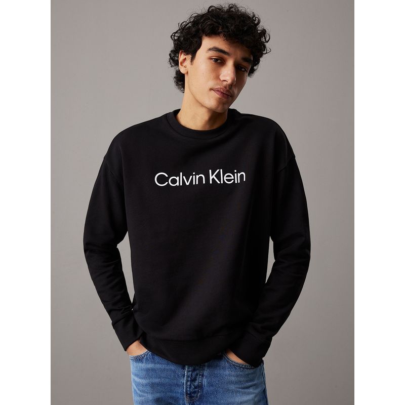 CALVIN KLEIN - Polerón Relaxed con Logo Hero Negro Calvin Klein