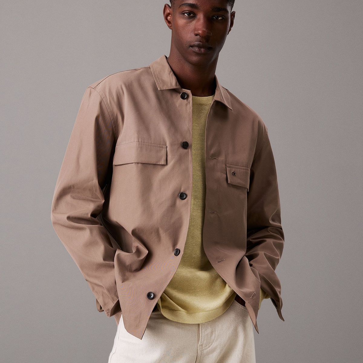 CALVIN KLEIN - Sobrecamisa de Sarga Boxy Cafe Calvin Klein