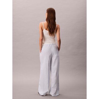 Imagen 2 del producto Pantalón de Lino Drawstring Celeste