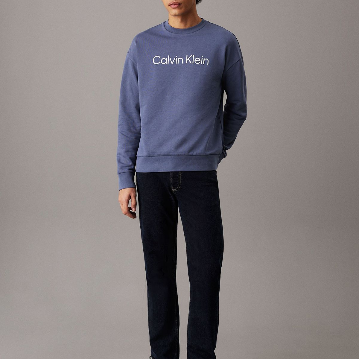 CALVIN KLEIN - Polerón Relaxed con Logo Hero Morado Calvin Klein