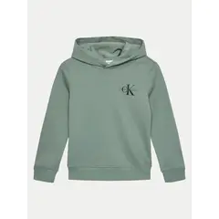 CALVIN KLEIN - Polerón Niño Small Monogram Verde