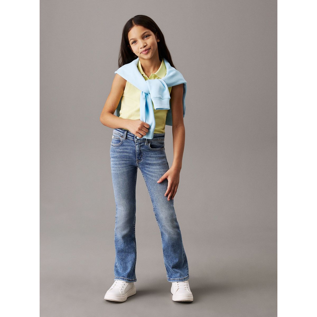 CALVIN KLEIN - Jeans Mid Rise Flared Niña Azul Calvin Klein